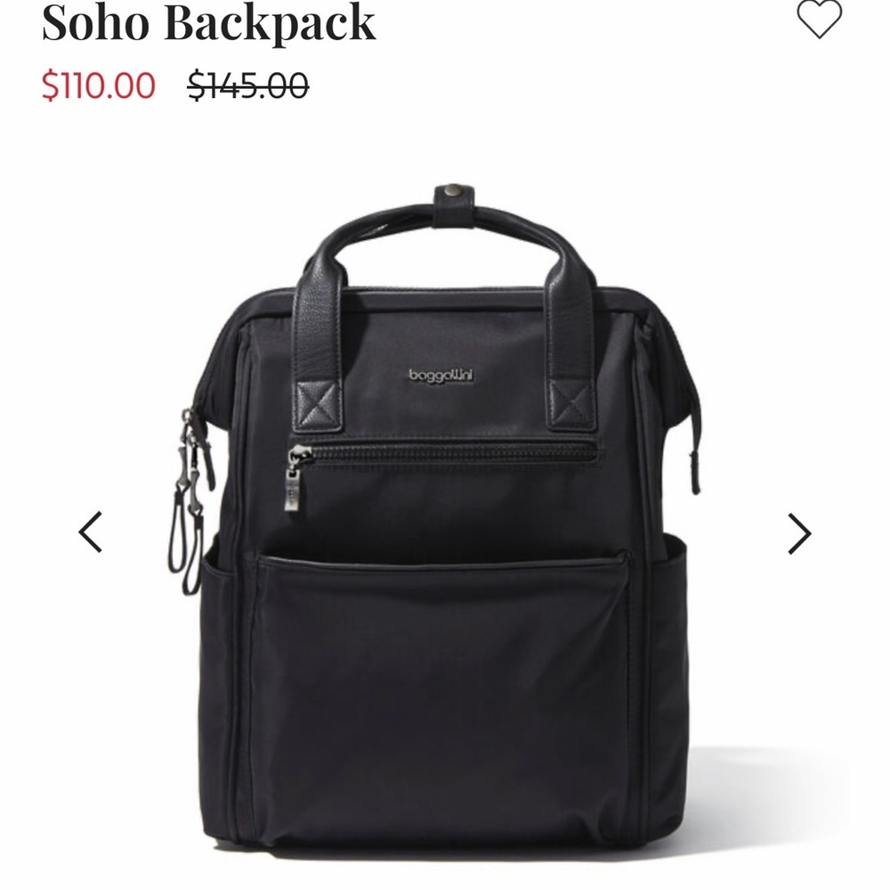 Baggallini Black Men's Backpack - Picture 4 of 4
